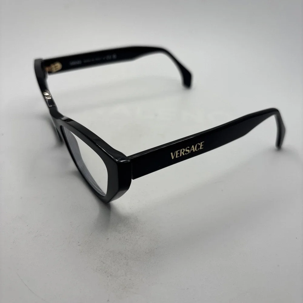 Versace Eyeglasses Frames MOD.3373-U GB1 Shiny Black Cat Eye 54-17-140mm #455
